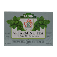 Tadin Spearmint Tea bags packshot highlighting bold mint flavor for daily refreshment