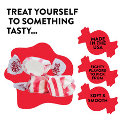 Taffy Town peppermint taffy break-portion ready for sharing