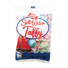 Taffy Town salt water taffy assorted 80 oz box with colorful individually wrapped pieces, ideal for gifting.