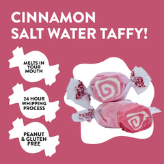 Creamy fluffy texture close-up of Taffy Town cinnamon