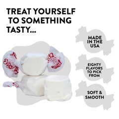 Vanilla Taffy Town close-up shows silky melt and creaminess.