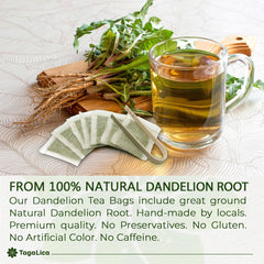 Close-up of Tagalica tea bag showing natural fibers.