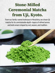 Tagashira Chaho Saga no Mukashi stone-milled, preserving deep green color