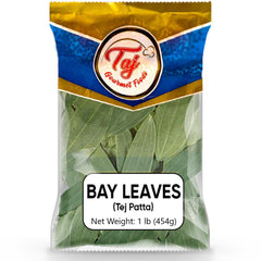 TAJ Gourmet Bay Leaves aroma closeup enhances dishes with warm, distinct fragrance.