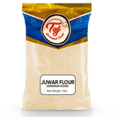 TAJ Gourmet Foods sorghum flour packaging front highlights no salt option