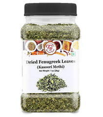 TAJ Gourmet Kasoori Methi dried leaves for rich curry aroma.