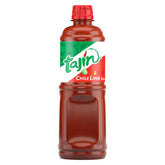 Tajin Chile Lime Sauce bottle with flip-top for easy drizzle at meals.