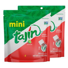 Tajin Clásico mini pouch with lime-chili dust on fresh limes