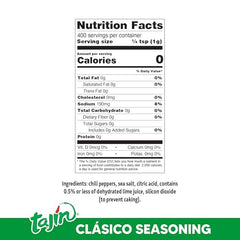 Tajín Clásico flip-top lid on bottle offers convenient seasoning control for quick meals.