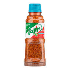 Tajin Clásico Reduced Sodium bottle front shows zesty lime flavor for everyday meals.