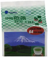 Takaokaya Tea T Green Sencha tea bags in a 64-count pack for daily brewing.
