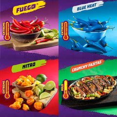 Takis Nitro bag highlighting intense kick and crisp texture.