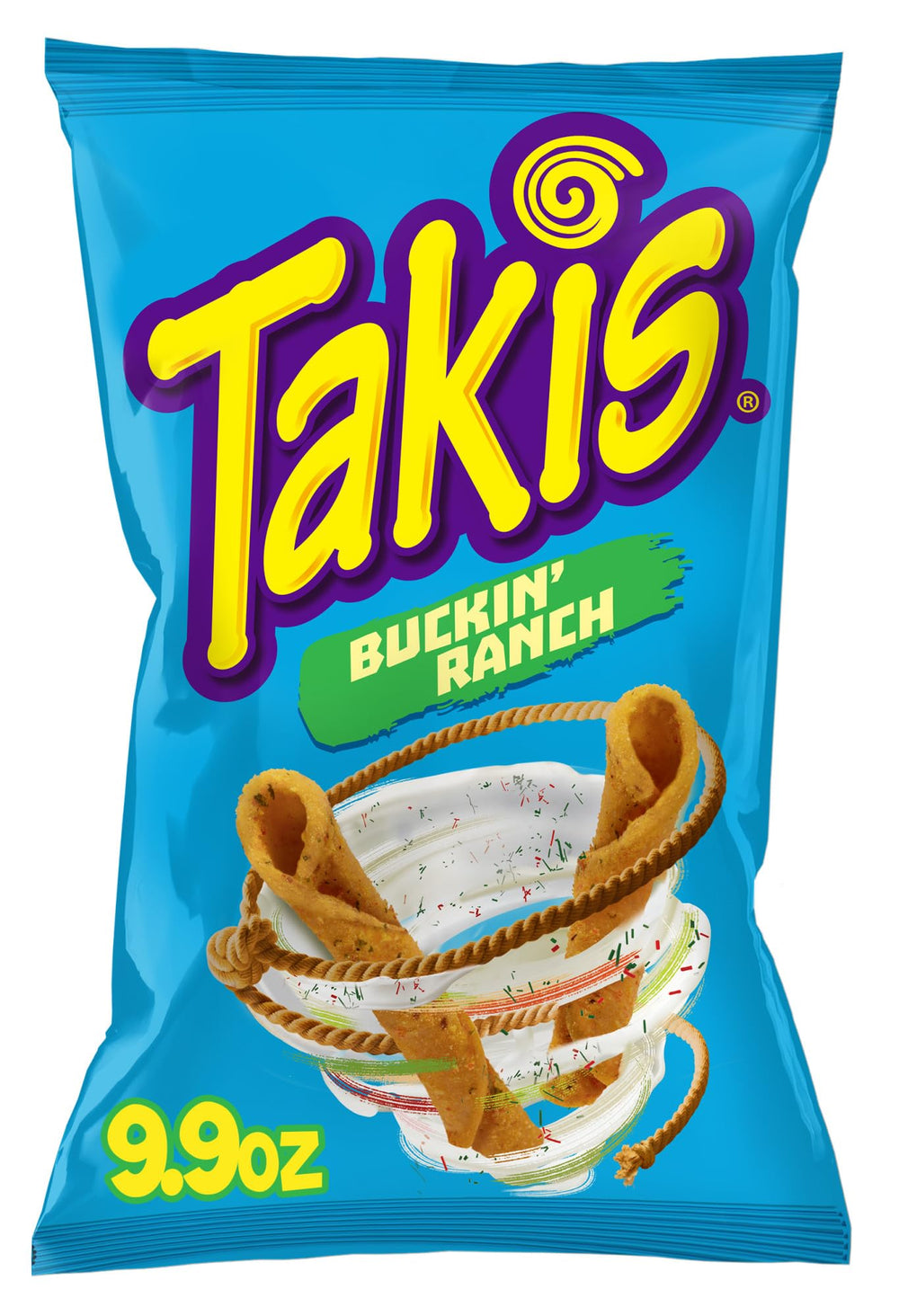 Takis Buckin' Ranch front packaging shows bold ranch branding and shareable size benefit