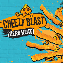 Takis Cheezy Blast close-up of crunchy cheese coating and texture
