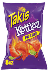 Takis Fuego packaging front view showcasing bold chili-lime flavor benefit