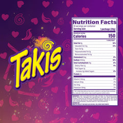 Takis Fuego rolled tortilla chips closeup highlighting crunchy rolled shape and spice.
