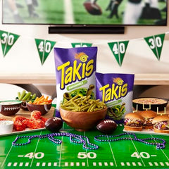 serving bowl filled with Takis Guacamole chips for sharing and party benefit