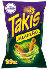 Takis front packaging showing jalapeño sharing bag and bold branding benefits sharing