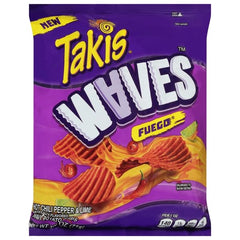 Takis Waves front packaging showing fiery lime flavor and bold chip texture