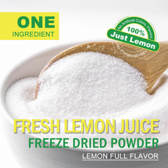 TALCUFON lemon powder dispense jar shows convenient daily flavor boosts.