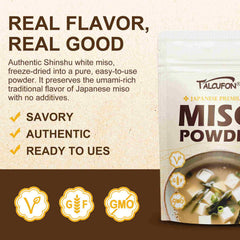 TALCUFON Miso Powder in ramen broth for depth and balance.