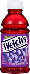 TAOindustry Welch's grape drink 10oz poured into a glass for quick refreshment.