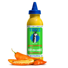Tari Hot Sauce Aji Amarillo bottle highlights creamy, mild tang for versatile meals.