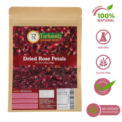 Tarkeeb dried rose petals cake garnish adds natural color and edible beauty