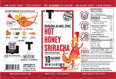 Taste Flavor Co. hot honey sriracha glaze on wings for bold taste.