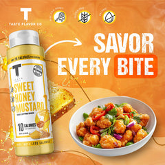 Taste Flavor Co. Sweet Honey Mustard marinade bowl adding flavor to wings and proteins