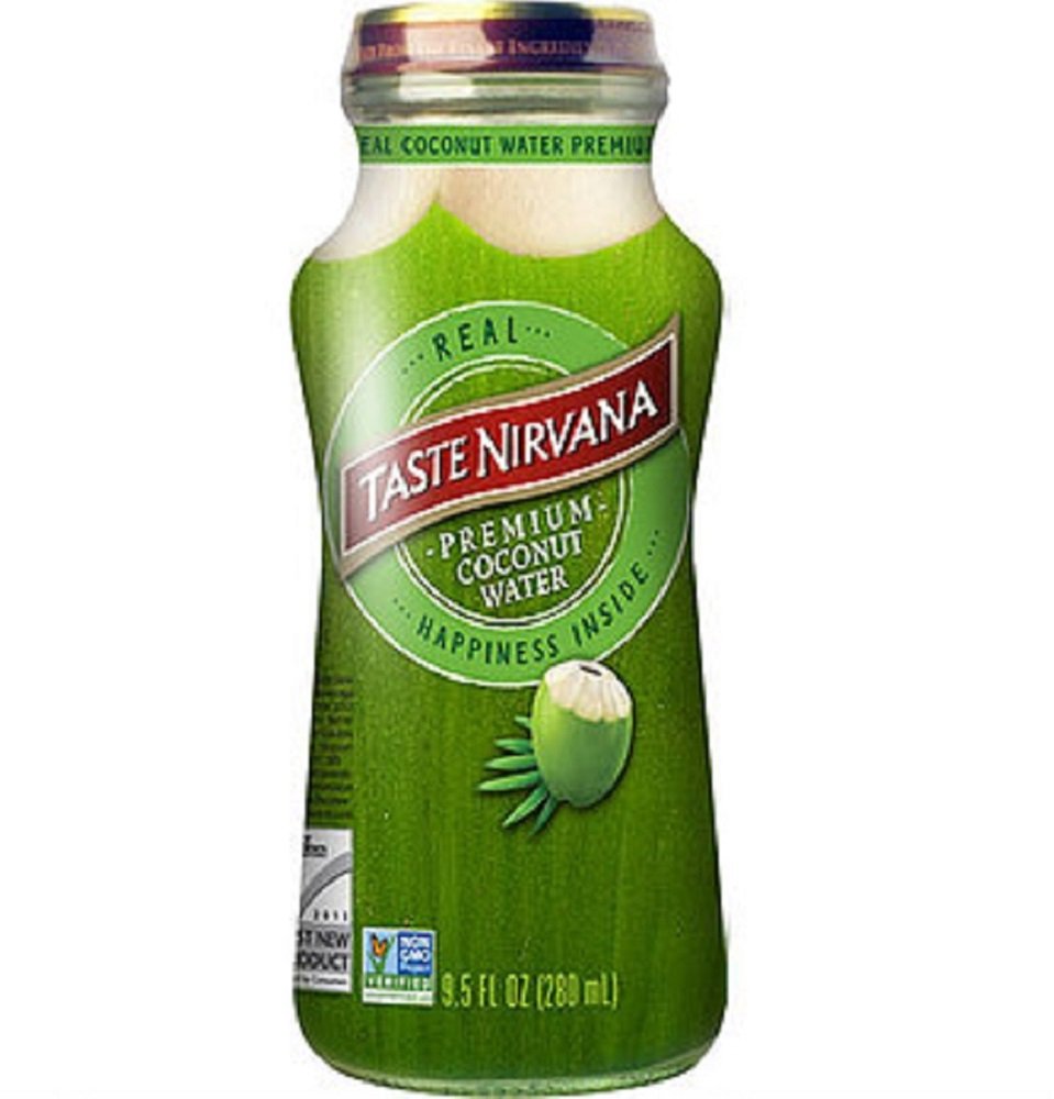 Taste Nirvana Real Coconut Water front bottle for refreshing hydration