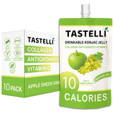 Tastelli Konjac Jelly Apple Green Grape pouch for a low-calorie on-the-go snack