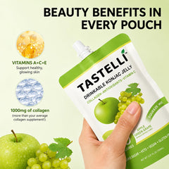 Close-up of Tastelli Konjac Jelly texture to show plant-based fiber and satisfying bite.