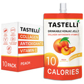 Tastelli collagen peach konjac jelly pouch with peach flavor for on-the-go snacking