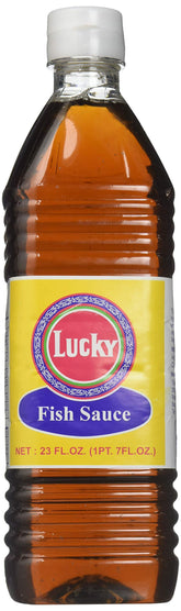 TastePadThai Lucky Brand Thai Fish Sauce 23oz bottle for authentic umami flavor