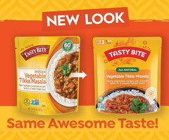 Tasty Bite cashews and vegetables in creamy masala sauce for a satisfying bite.