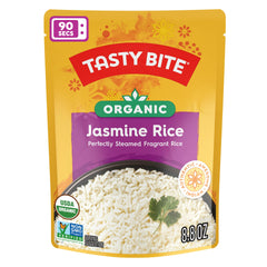 Tasty Bite Jasmine Rice ready-in-90-seconds cup, convenient microwave meal option.