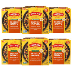 Tasty Bite Mexican Protein Bowl ready to eat with tangy citrus vinaigrette for quick meals
