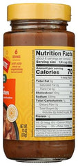 Close-up of Tasty Bite SMR Butter Chicken label highlighting premium ingredients.