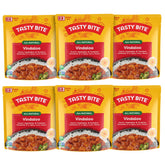 Tasty Bite Vindaloo 6-pack box shows convenient ready-to-eat meals for busy evenings