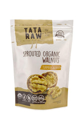 TATA RAW sprouted maple walnuts 1lb bag with omega rich crunch for heart and brain support