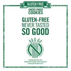 Tate's Bake Shop Gluten Free Ginger Zinger cookies reveal thin, crispy texture
