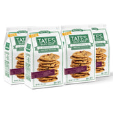 Tate's Bake Shop gluten free oatmeal raisin cookies packaging showing four resealable bags for freshness