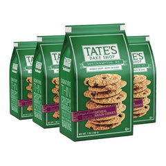 Tate's Bake Shop Oatmeal Raisin Cookies in a bag front for snacking