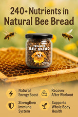 Tavusker Bee Bread blended into smoothie demonstrates easy meal integration.