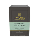 Taylors of Harrogate green tea with jasmine tea bags, delicate floral infusion.