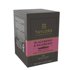 Taylors of Harrogate tea packaging showcases individually wrapped bags.