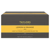 Taylors of Harrogate lemon and orange tea bags with bright citrus aroma.