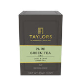 Taylors of Harrogate Pure Green Tea bag close-up showing delicate aroma.