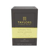 Taylors of Harrogate green tea with lemon bags pack 20 for easy daily brewing.